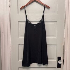 H&M Black Lace Mini Slip Dress